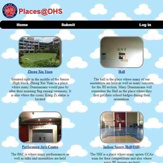 Places@DHS web app screenshot by Zhe Ming