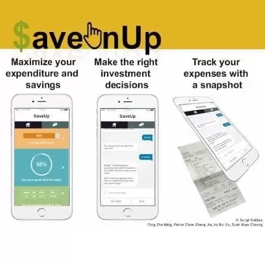 SavinUp web app screenshot by Zhe Ming